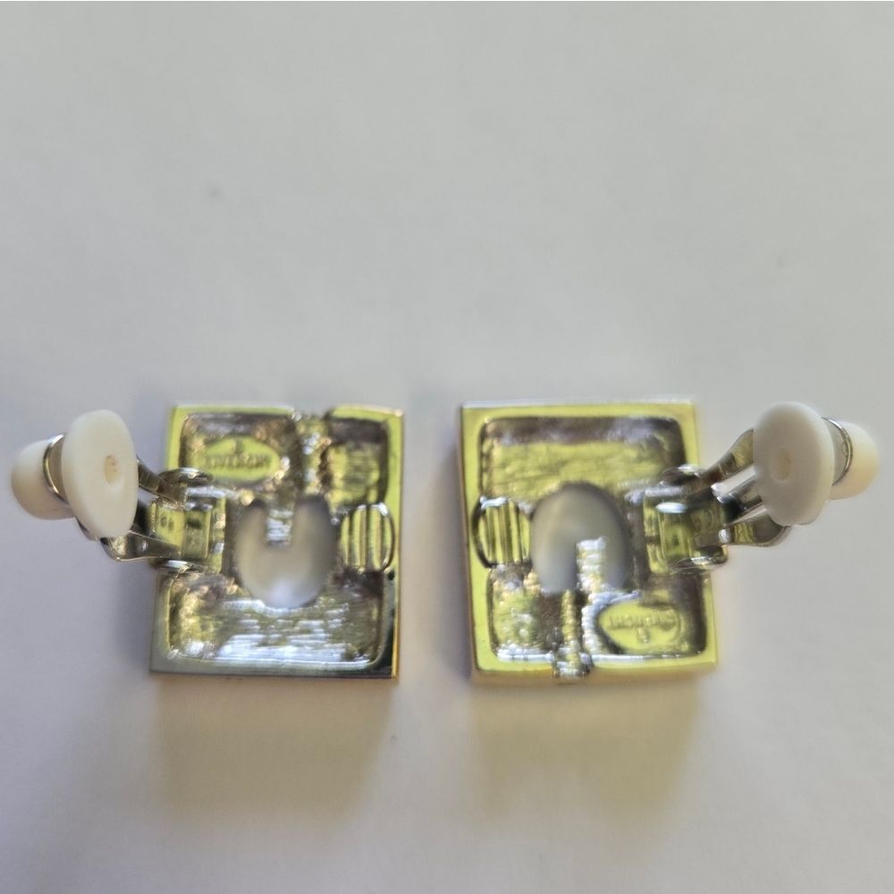 🐢 Givenchy Vintage 80's G Logo Earrings Classic Glam Guaranteed Authentic - Picture 11 of 14